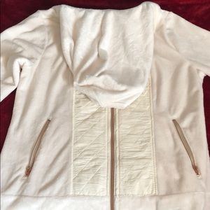 Fuzzy Cream Zip Up Jacket